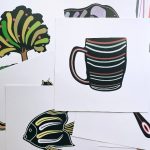 الظلال الملونة التحفيز البصري