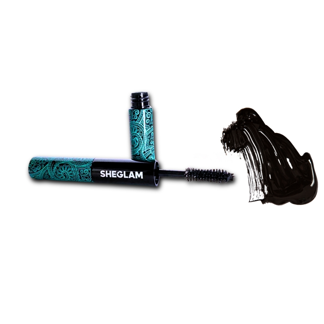 مسكارة- SHEGLAM متعددة الاستخدامات لتكثيف وطول الرموش-InPaket (2) ماسكارا All-In-One لتكثيف وتطويل الرموش – عبوة أنيقة سوداء